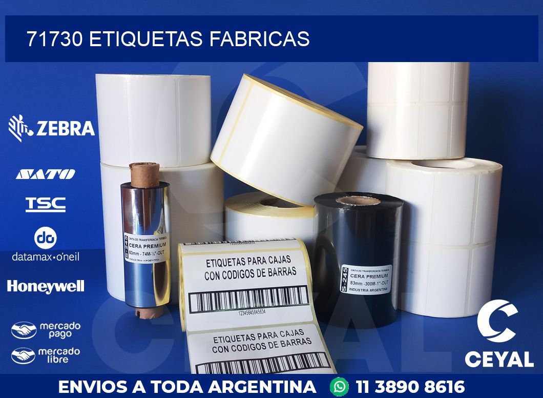 71730 ETIQUETAS FABRICAS