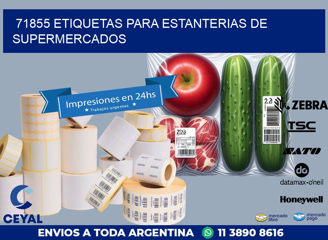 71855 ETIQUETAS PARA ESTANTERIAS DE SUPERMERCADOS