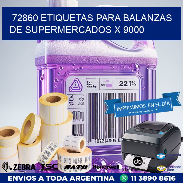 72860 ETIQUETAS PARA BALANZAS DE SUPERMERCADOS X 9000