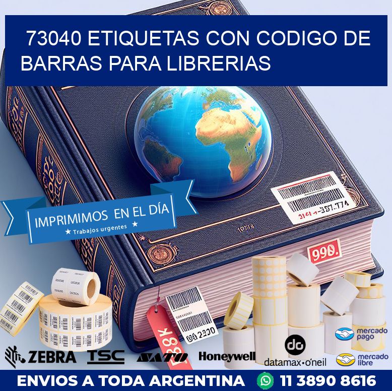 73040 ETIQUETAS CON CODIGO DE BARRAS PARA LIBRERIAS