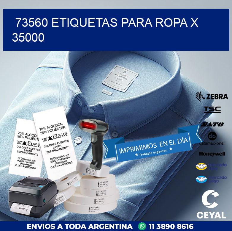 73560 ETIQUETAS PARA ROPA X 35000