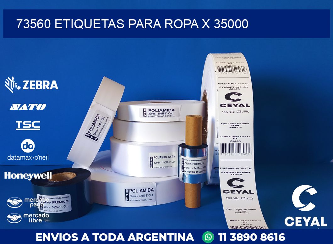 73560 ETIQUETAS PARA ROPA X 35000