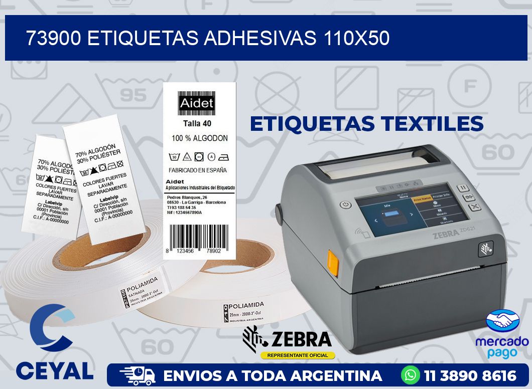 73900 ETIQUETAS ADHESIVAS 110X50