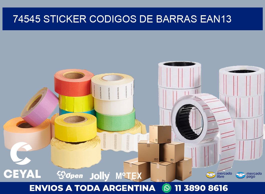 74545 STICKER CODIGOS DE BARRAS EAN13