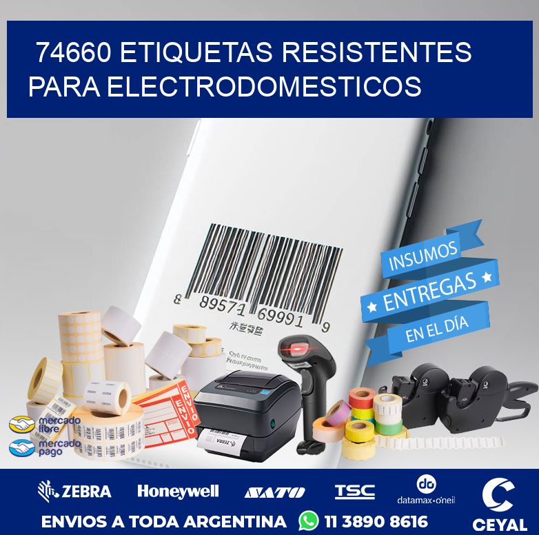 74660 ETIQUETAS RESISTENTES PARA ELECTRODOMESTICOS