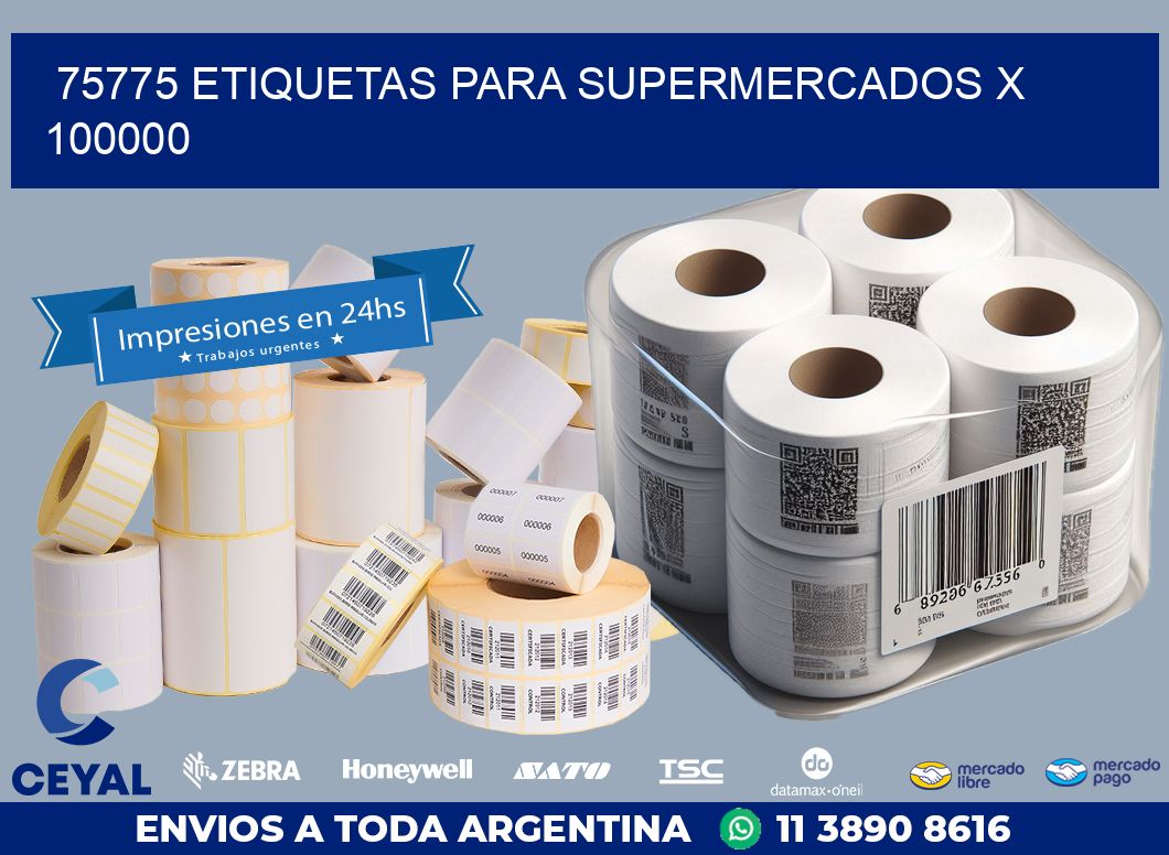 75775 ETIQUETAS PARA SUPERMERCADOS X 100000