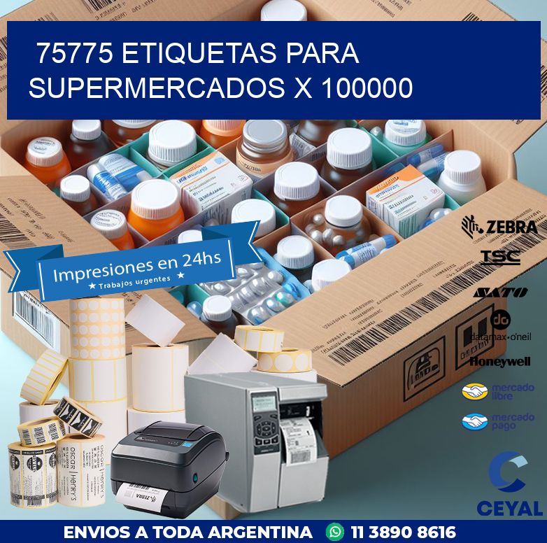 75775 ETIQUETAS PARA SUPERMERCADOS X 100000