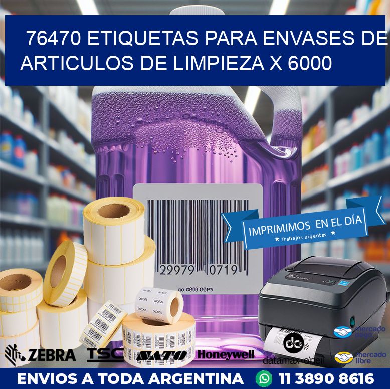 76470 ETIQUETAS PARA ENVASES DE ARTICULOS DE LIMPIEZA X 6000