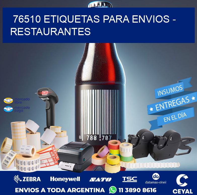76510 ETIQUETAS PARA ENVIOS - RESTAURANTES