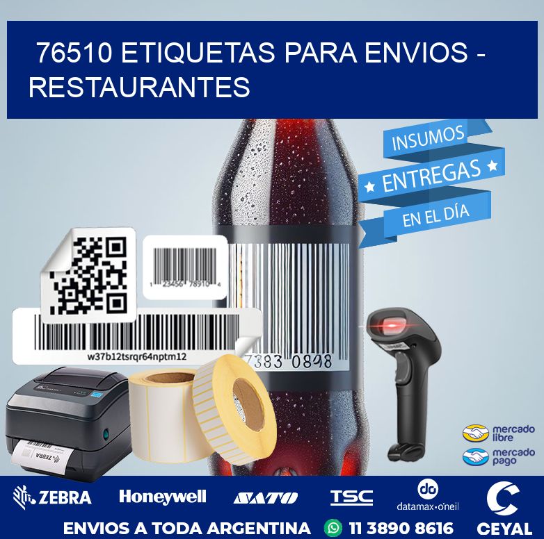 76510 ETIQUETAS PARA ENVIOS - RESTAURANTES