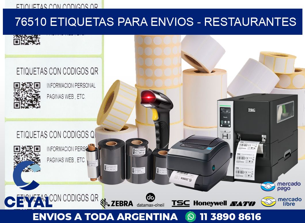 76510 ETIQUETAS PARA ENVIOS – RESTAURANTES