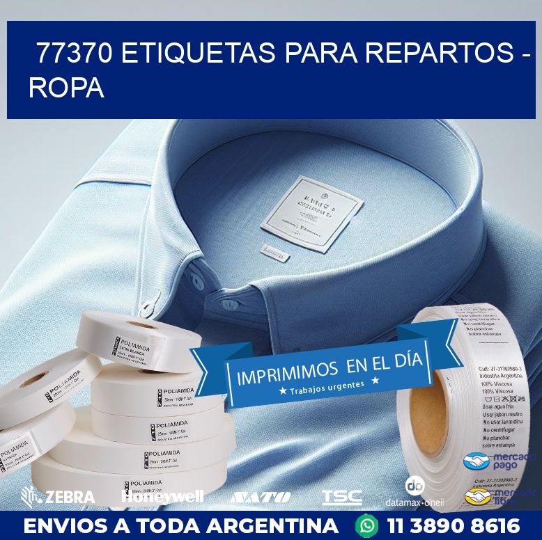 77370 ETIQUETAS PARA REPARTOS - ROPA