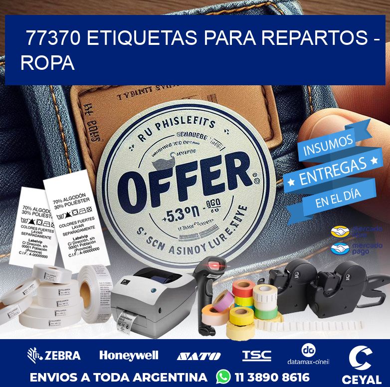 77370 ETIQUETAS PARA REPARTOS – ROPA