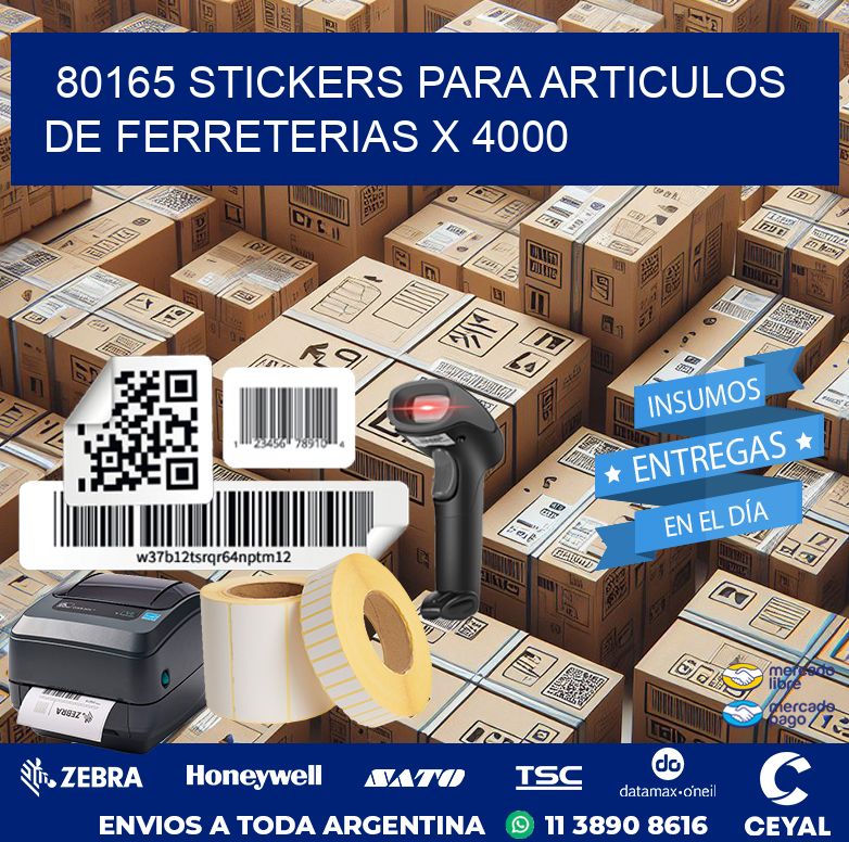 80165 STICKERS PARA ARTICULOS DE FERRETERIAS X 4000