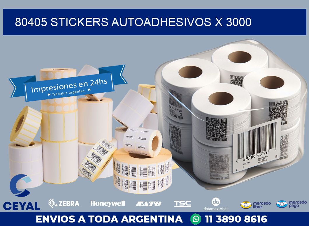 80405 STICKERS AUTOADHESIVOS X 3000