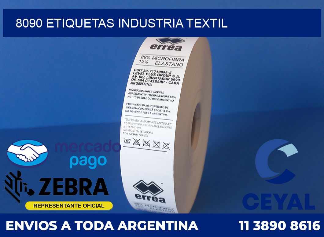 8090 ETIQUETAS INDUSTRIA TEXTIL