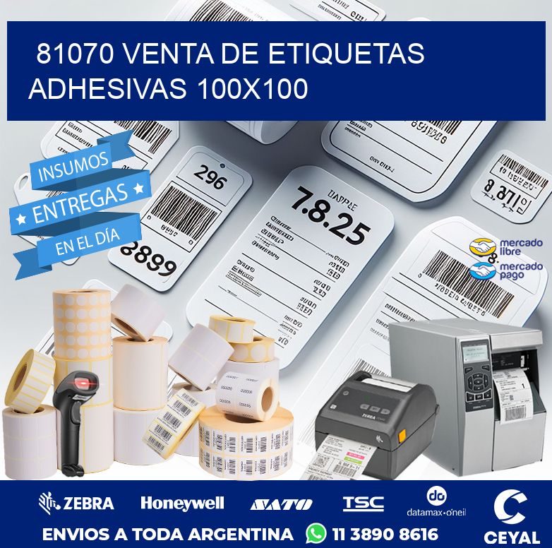 81070 VENTA DE ETIQUETAS ADHESIVAS 100X100