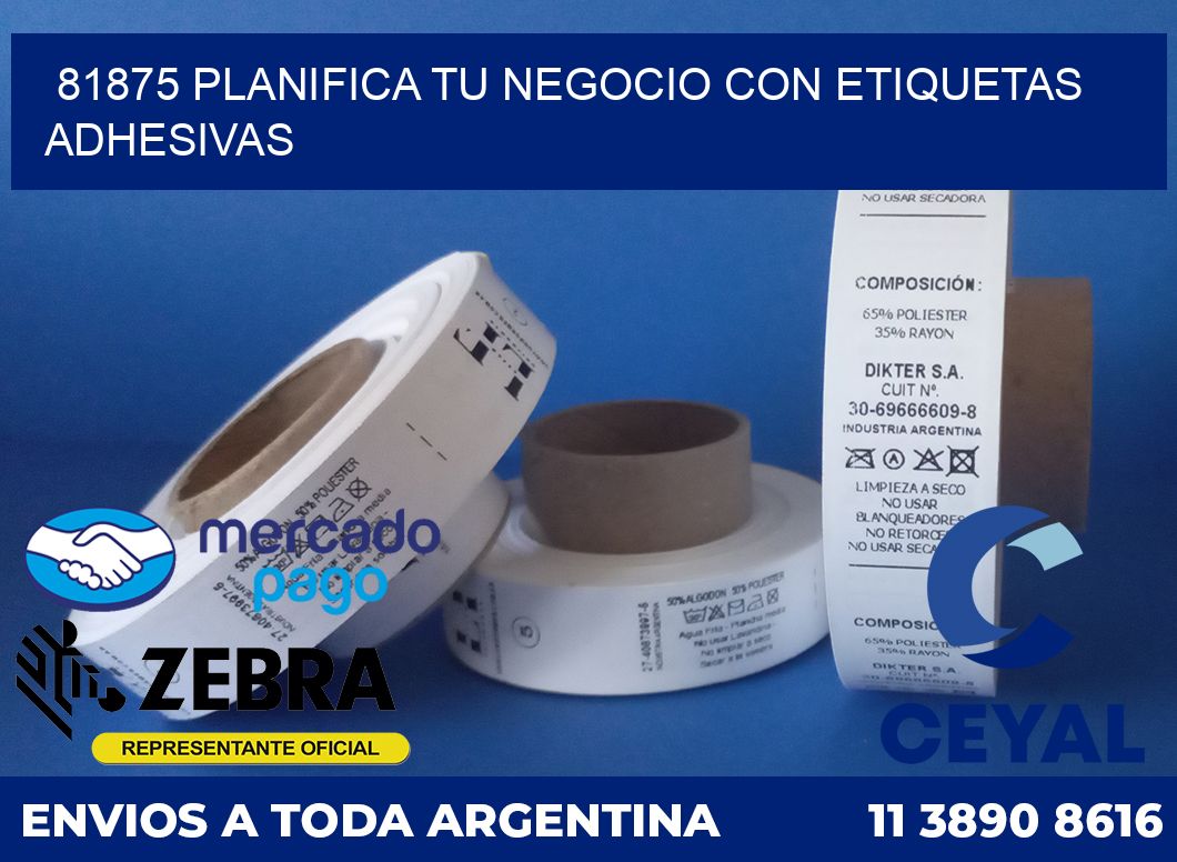 81875 PLANIFICA TU NEGOCIO CON ETIQUETAS ADHESIVAS