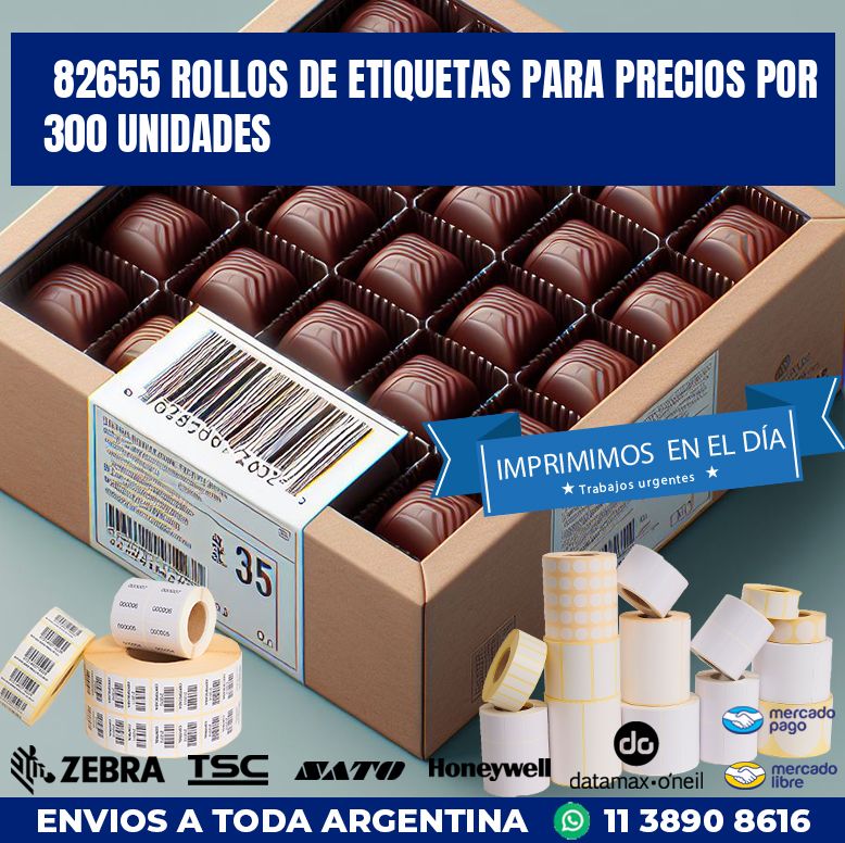 82655 ROLLOS DE ETIQUETAS PARA PRECIOS POR 300 UNIDADES
