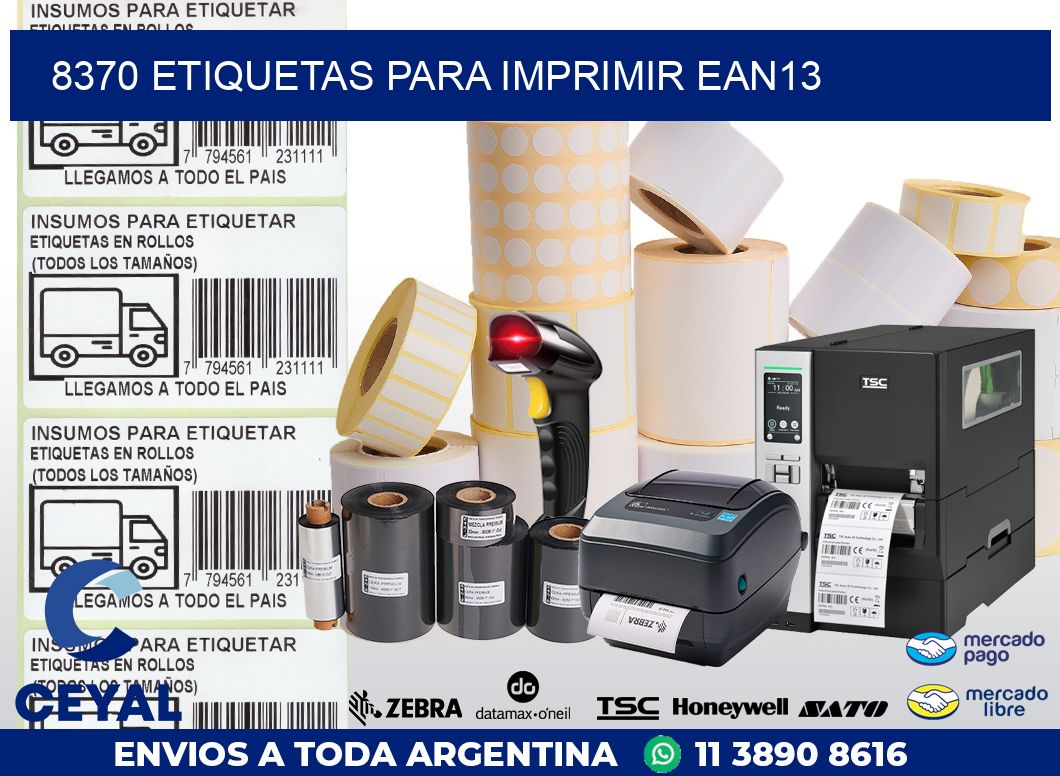 8370 ETIQUETAS PARA IMPRIMIR EAN13