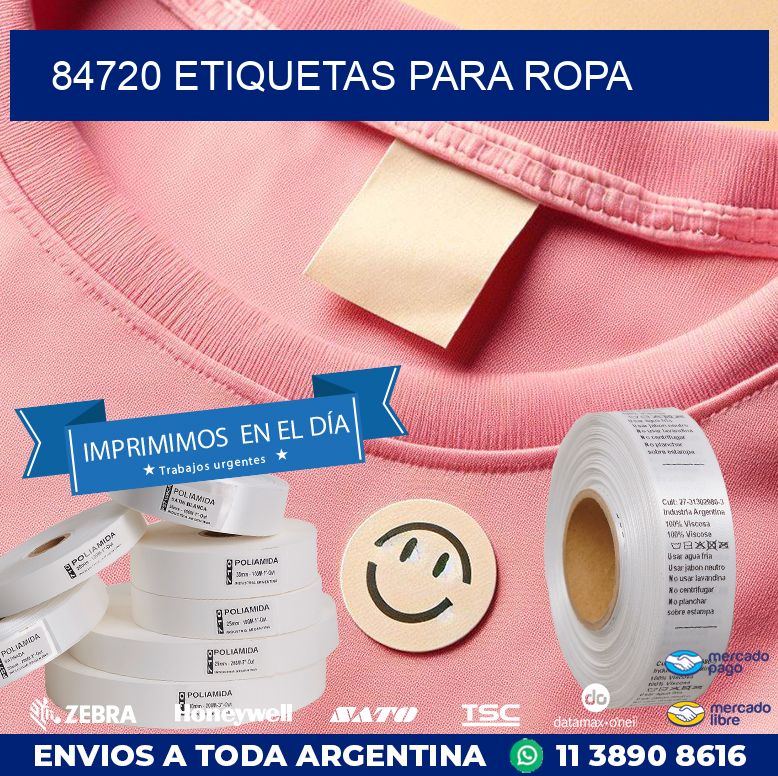 84720 ETIQUETAS PARA ROPA