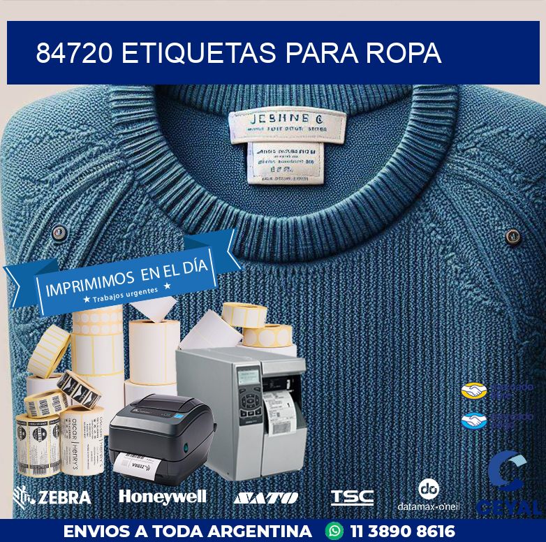 84720 ETIQUETAS PARA ROPA