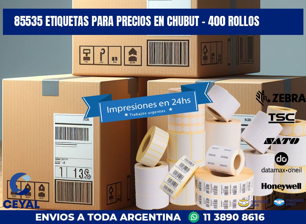 85535 ETIQUETAS PARA PRECIOS EN CHUBUT - 400 ROLLOS