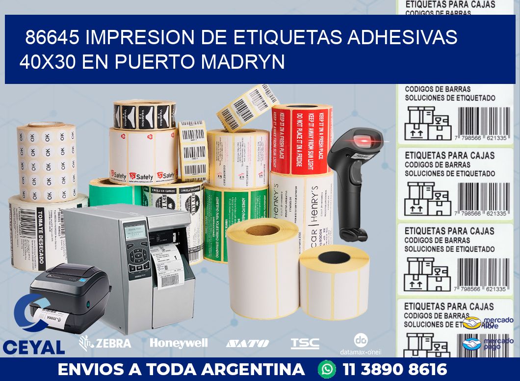 86645 IMPRESION DE ETIQUETAS ADHESIVAS 40X30 EN PUERTO MADRYN