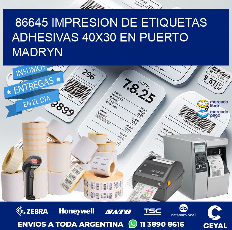 86645 IMPRESION DE ETIQUETAS ADHESIVAS 40X30 EN PUERTO MADRYN