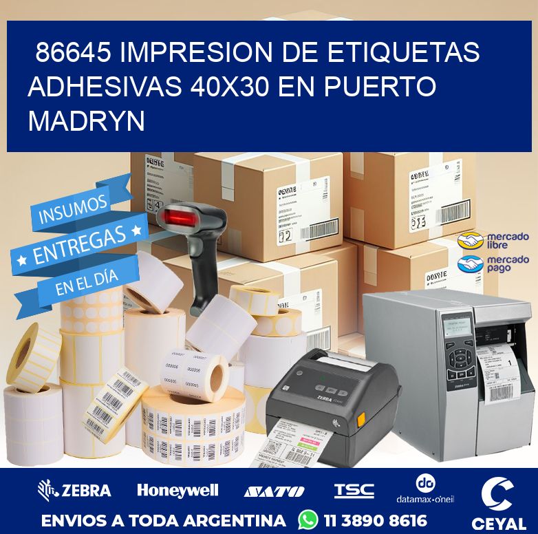 86645 IMPRESION DE ETIQUETAS ADHESIVAS 40X30 EN PUERTO MADRYN