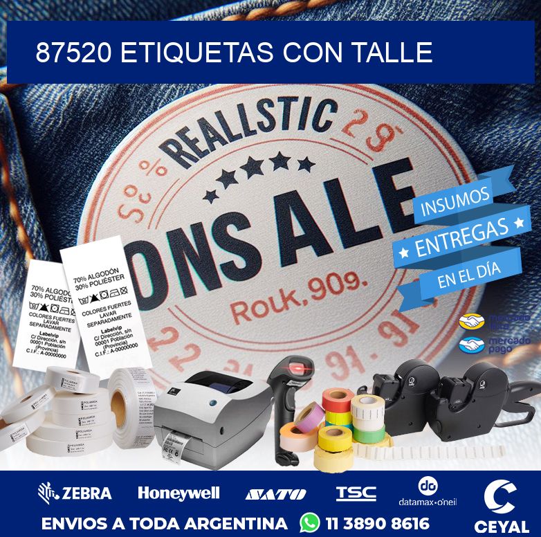 87520 ETIQUETAS CON TALLE