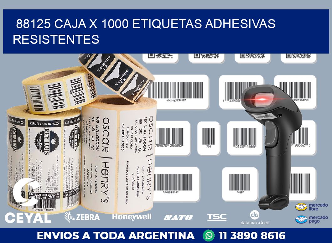 88125 CAJA X 1000 ETIQUETAS ADHESIVAS RESISTENTES