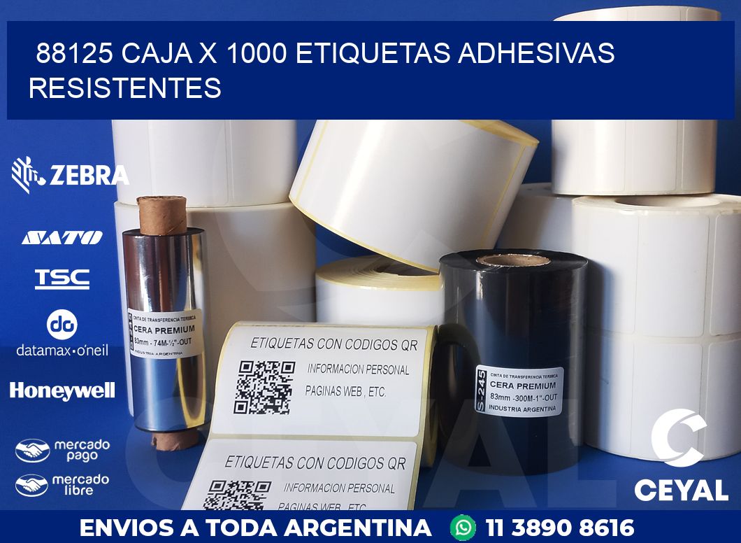 88125 CAJA X 1000 ETIQUETAS ADHESIVAS RESISTENTES