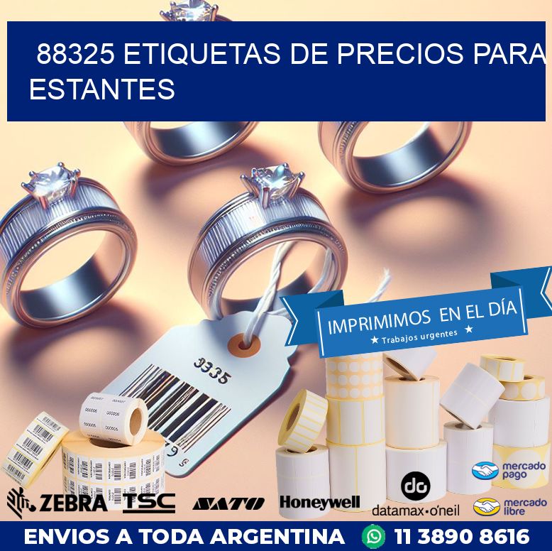 88325 ETIQUETAS DE PRECIOS PARA ESTANTES