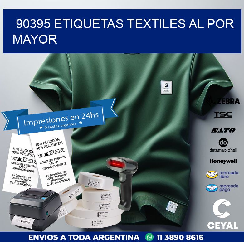 90395 ETIQUETAS TEXTILES AL POR MAYOR