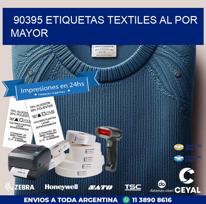 90395 ETIQUETAS TEXTILES AL POR MAYOR