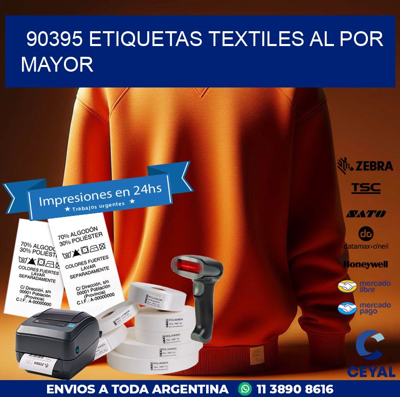 90395 ETIQUETAS TEXTILES AL POR MAYOR