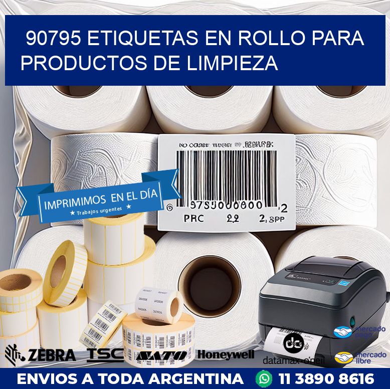 90795 ETIQUETAS EN ROLLO PARA PRODUCTOS DE LIMPIEZA