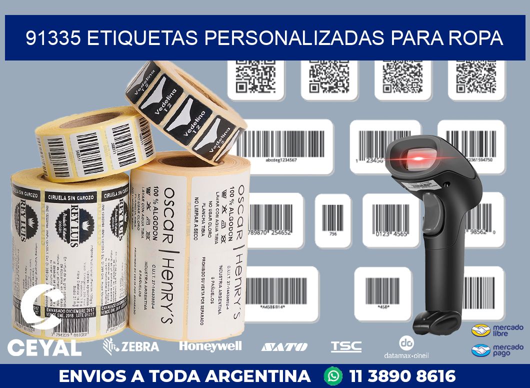 91335 ETIQUETAS PERSONALIZADAS PARA ROPA