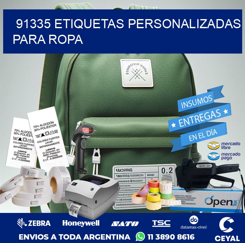 91335 ETIQUETAS PERSONALIZADAS PARA ROPA