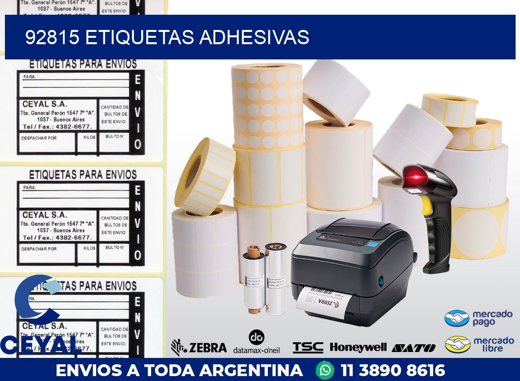 92815 ETIQUETAS ADHESIVAS