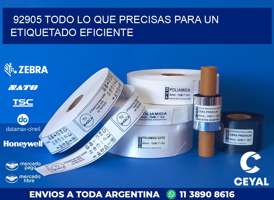 92905 TODO LO QUE PRECISAS PARA UN ETIQUETADO EFICIENTE