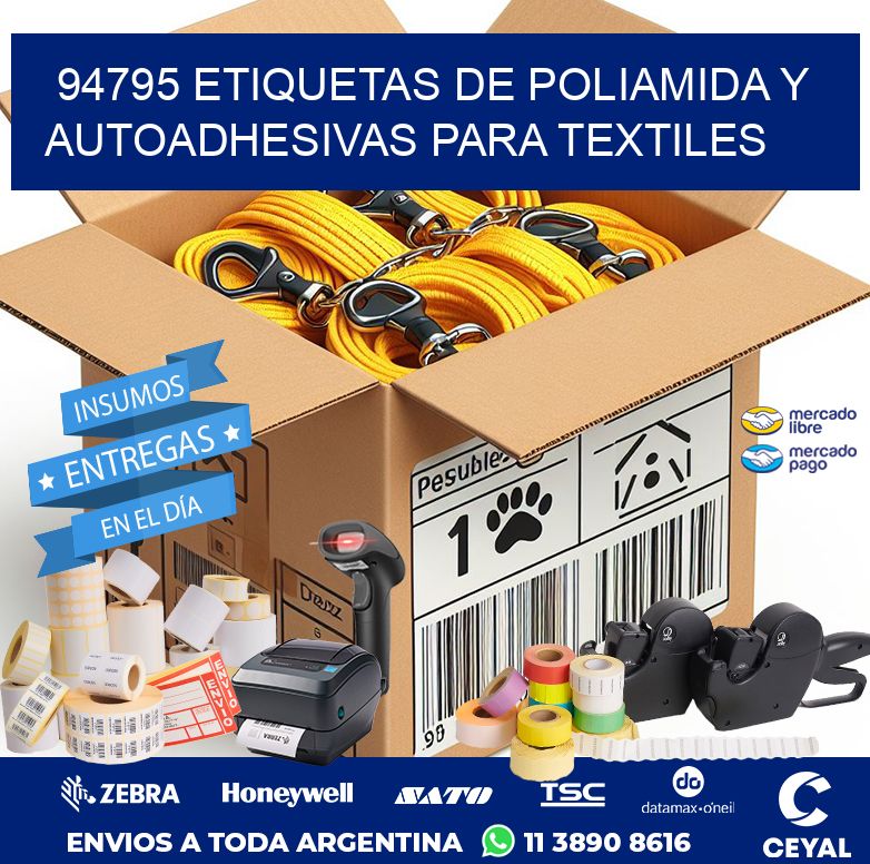 94795 ETIQUETAS DE POLIAMIDA Y AUTOADHESIVAS PARA TEXTILES