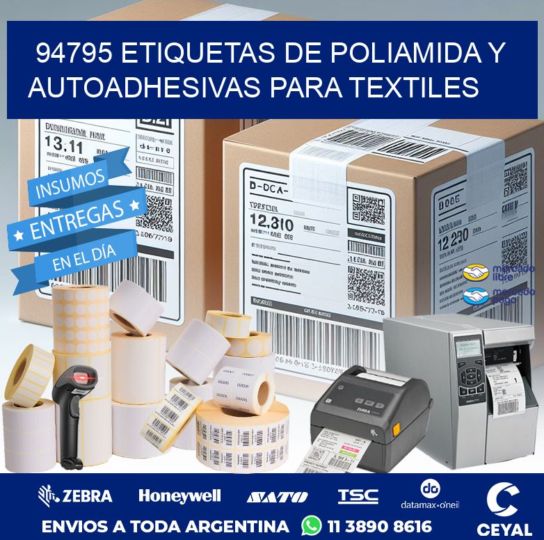 94795 ETIQUETAS DE POLIAMIDA Y AUTOADHESIVAS PARA TEXTILES