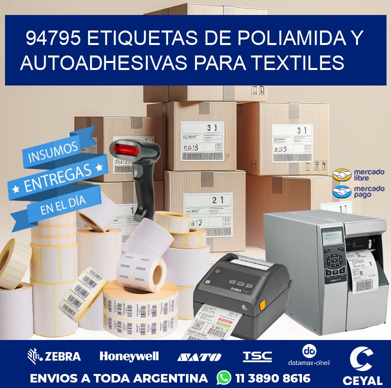 94795 ETIQUETAS DE POLIAMIDA Y AUTOADHESIVAS PARA TEXTILES