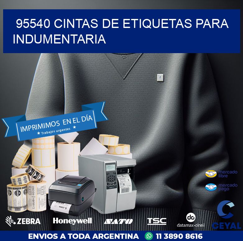 95540 CINTAS DE ETIQUETAS PARA INDUMENTARIA