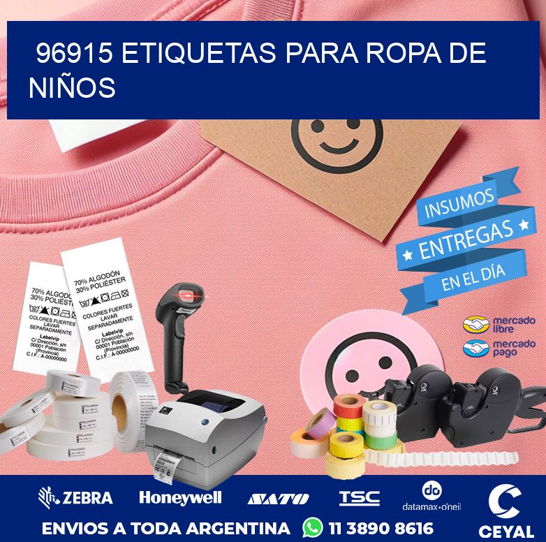 96915 ETIQUETAS PARA ROPA DE NIÑOS