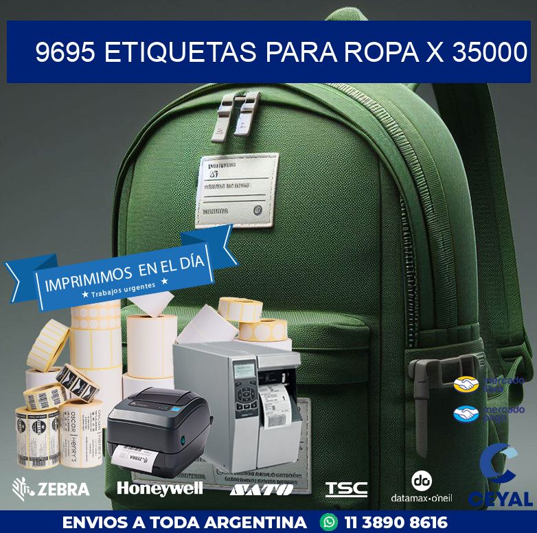 9695 ETIQUETAS PARA ROPA X 35000