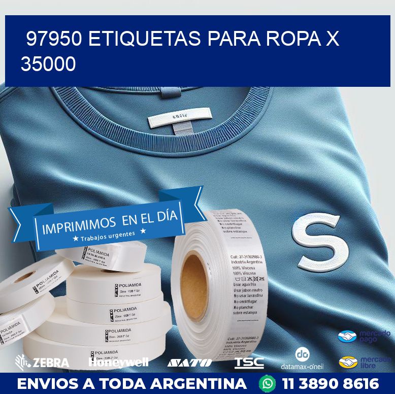 97950 ETIQUETAS PARA ROPA X 35000