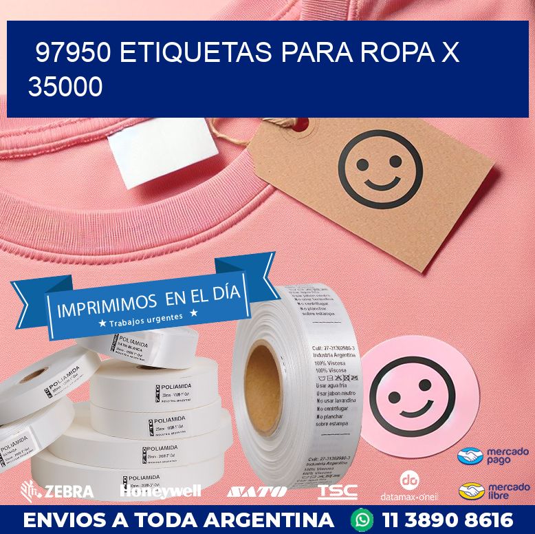 97950 ETIQUETAS PARA ROPA X 35000